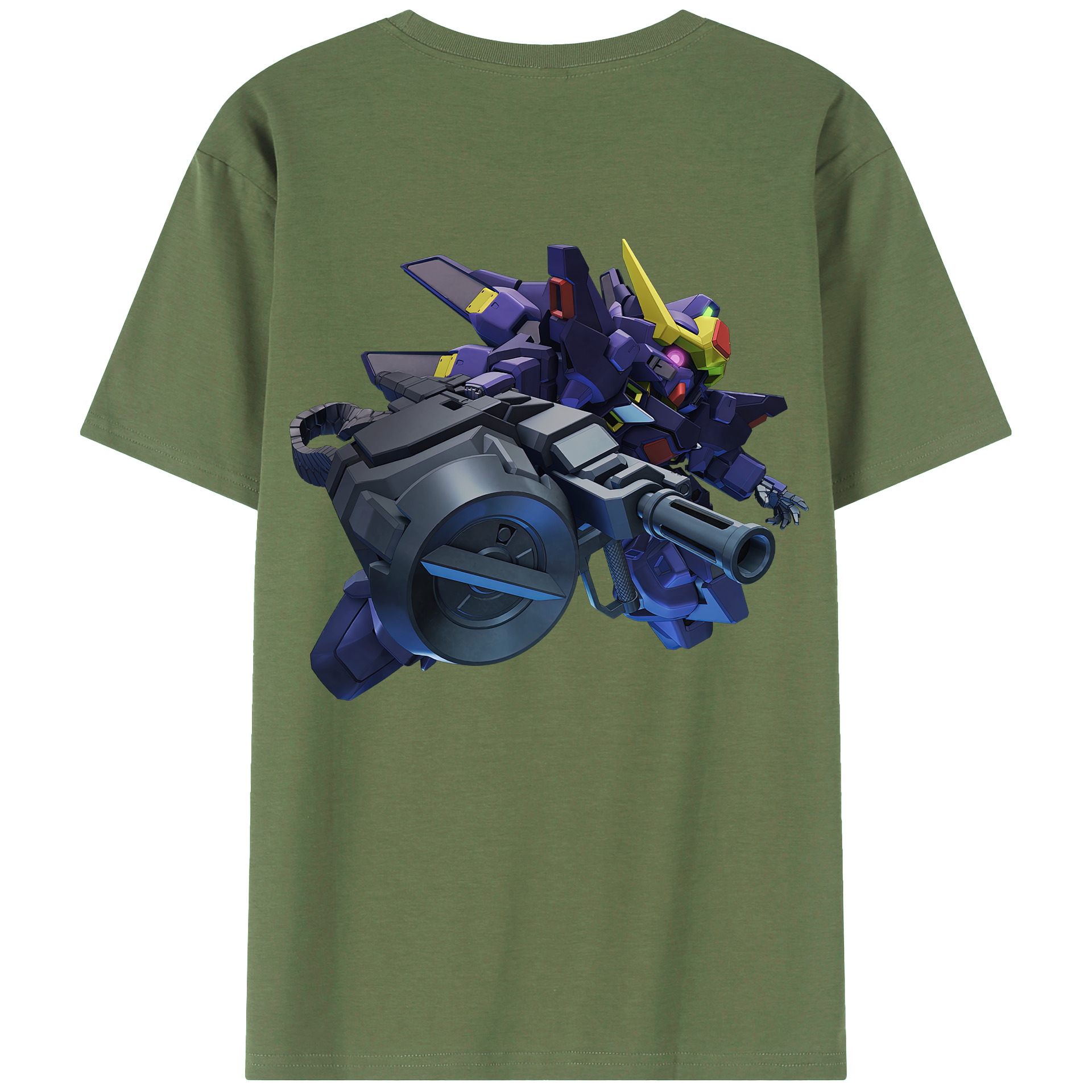 （画像用） 機動戦士ガンダム Mobile Suit Gundam 綿100％ メンズ半袖Tシャツ（バックプリント） 通気性